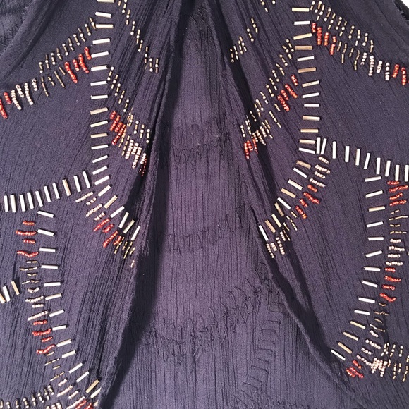 Free People Farris Wheel open back beaded blouse - Picture 7 of 8